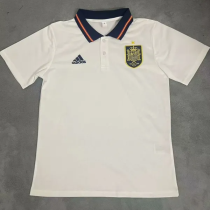 24-25 Spain White Polo Short Sleeve 24-25 Spain White Polo Short Sleeve