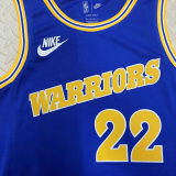 22-23 WARRIORS WIGGINS #22 Blue Top Quality Hot Pressing NBA Jersey (Retro Logo)