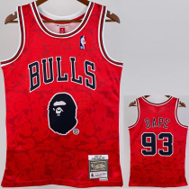 2023 BULLS & BAPE #93 Red Top Quality Hot Pressing NBA Jersey