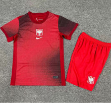 2024 Poland European Cup Away Kids Soccer Jersey