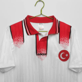 1996 Turkey White Retro Soccer Jersey