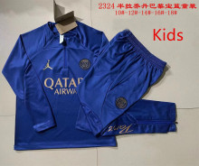23-24 PSG High Quality Kids Half Pull Tracksuit