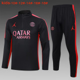 23-24 PSG High Quality Kids Half Pull Tracksuit