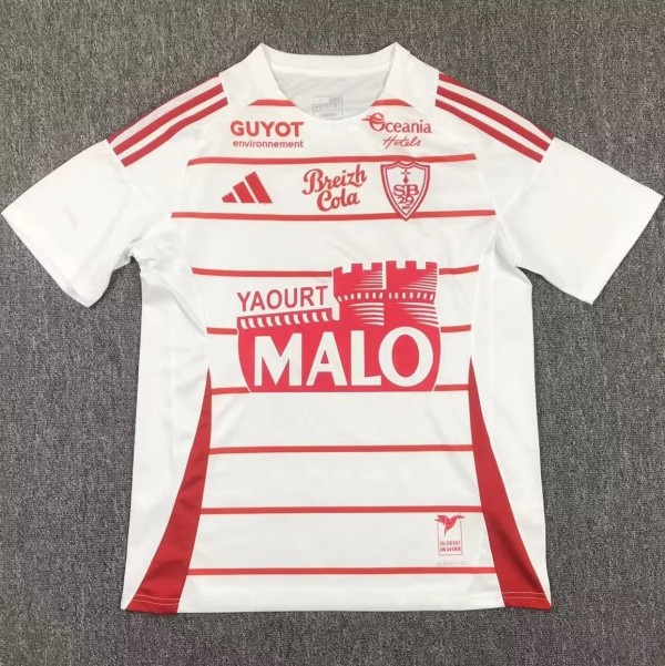 24-25 Stade Brestois Away Fans Soccer Jersey