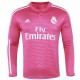 2014-2015 RMA Away Pink Long Sleeve Retro Soccer Jersey