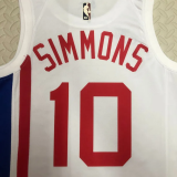 22-23 Nets SIMMONS #10 White Top Quality Hot Pressing NBA Jersey (Retro Logo)