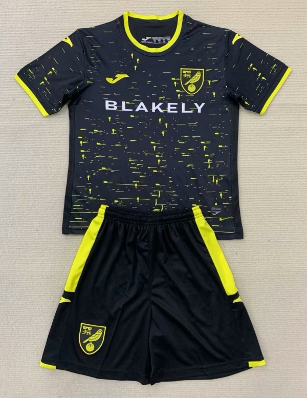 24-25 Norwich City Away Kids Soccer Jersey