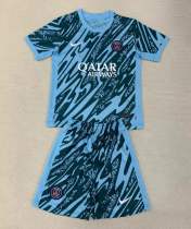 24-25 PSG Grey GoalKeeper Kids Soccer Jersey