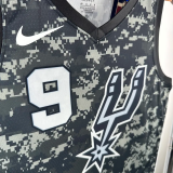 SA Spurs PARKER #9 Camouflage color Top Quality Hot Pressing NBA Jersey
