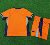 24-25 Netherlands Home Kids Player Version Soccer Jersey