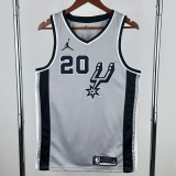 20-21 SA Spurs GINOBILI #20 Grey Top Quality Hot Pressing NBA Jersey (Trapeze Edition)