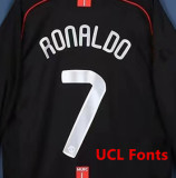 2007-2008 Man Utd Third Long SleevesRetro Soccer Jersey