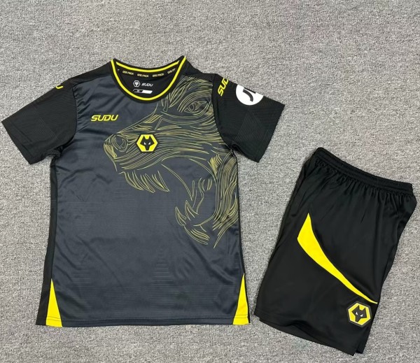 24-25 Wolves Away Kids Soccer Jersey