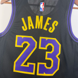 23-24 LAKERS JAMES #23 Black City Edition Top Quality Hot Pressing NBA Jersey