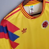 1990 Colombia Home Retro Soccer Jersey