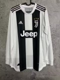 2018-2019 JUV Home Retro Long Sleeve Soccer Jersey