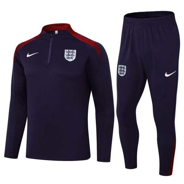 24-25 England High Quality Half Pull Tracksuit 