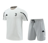 24-25 JUV White Training Short Suit (100%Cotton)纯棉