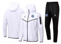 22-23 PSG White Hoodie Jacket Tracksuit#F404
