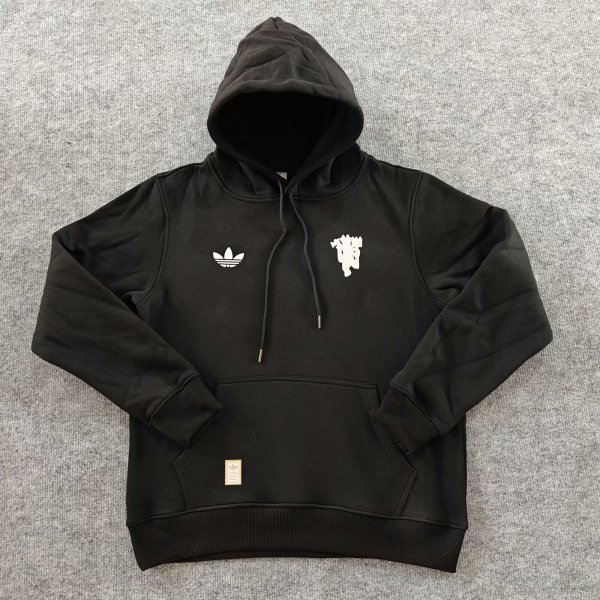 2024 Man Utd Black Fleece Hoodie