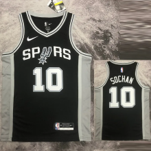 22-23 SA Spurs SOCHAN #10 Black Top Quality Hot Pressing NBA Jersey