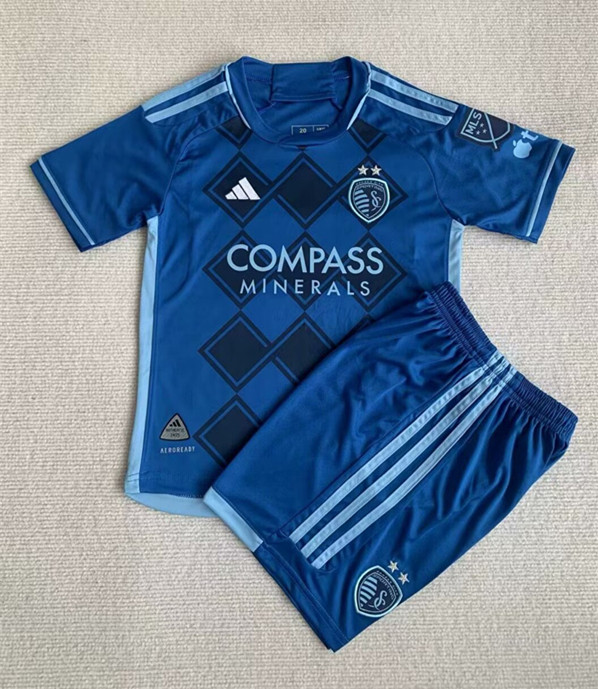 24-25 Kansas City Away Kids Soccer Jersey