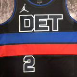 22-23 Pistons CUNNINGHAM #2 Black Top Quality Hot Pressing NBA Jersey (Trapeze Edition)