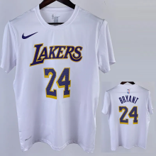 2023 LAKERS BRYANT #24 White Quick drying T-shirt