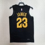 22-23 Cleveland Cavaliers JAMES #23 Black Top Quality Hot Pressing NBA Jersey (Trapeze Edition)