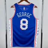 24-25 76ERS GEORGE #8 Blue Top Quality Hot Pressing NBA Jersey