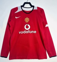 2004-2006 Man Utd Home Long Sleeve Retro Soccer Jersey 2004-2006 Man Utd Home Long Sleeve Retro Soccer Jersey