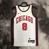 22-23 Bulls LAVINE #8 White City Edition Top Quality Hot Pressing NBA Jersey