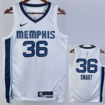 22-23 GRIZZLIES SMART #36 White Top Quality Hot Pressing NBA Jersey