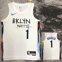 22-23 NETS BRIDGES #1 White City Edition Top Quality Hot Pressing NBA Jersey 22-23 NETS BRIDGES #1 White City Edition Top Quality Hot Pressing NBA Jersey