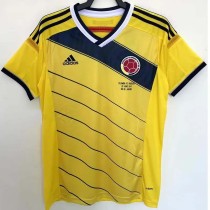 2014 Colombia Home Retro Soccer Jersey