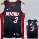22-23 HEAT WADE #3 Black Top Quality Hot Pressing NBA Jersey
