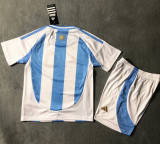 2024 Argentina Home Player Version Kids Soccer Jersey