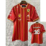 2024 F1 Ferrari New Pattern Short Sleeve Racing Suit