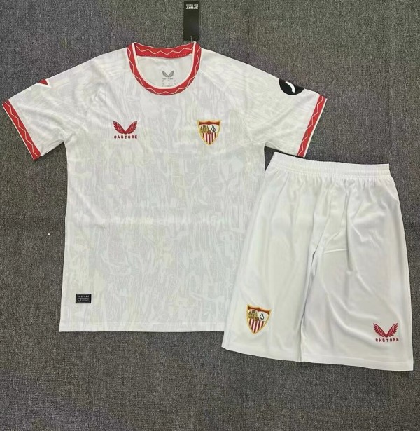 24-25 Sevilla Home Kids Soccer Jersey