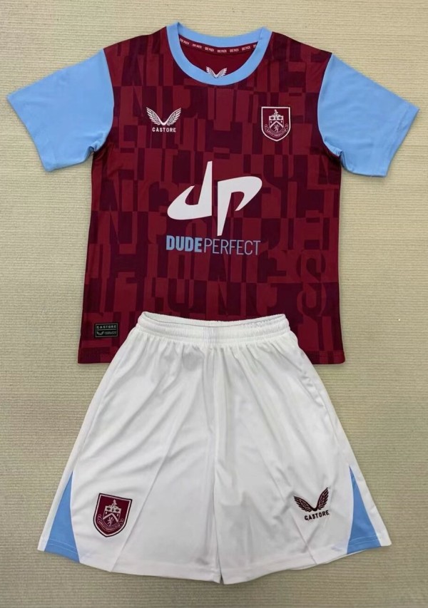 24-25 Burnley Home Kids Soccer Jersey