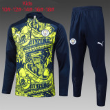 24-25 Man City High Quality Kids Half Pull Tracksuit