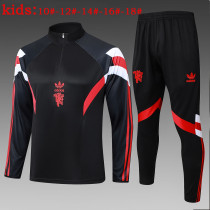 25-26 Man Utd High Quality Kids Half Pull Tracksuit 25-26 Man Utd High Quality Kids Half Pull Tracksuit