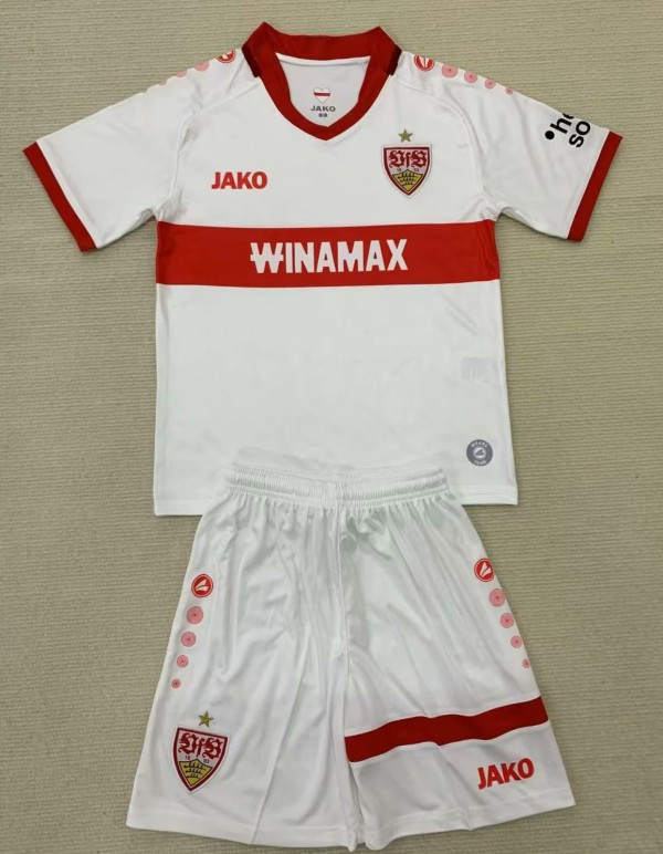 24-25 VfB Stuttgart Home Kids Soccer Jersey