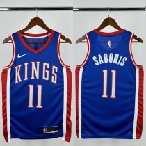 24-25 Kings SABONIS #11 Blue City Edition Top Quality Hot Pressing NBA Jersey 24-25 Kings SABONIS #11 Blue City Edition Top Quality Hot Pressing NBA Jersey