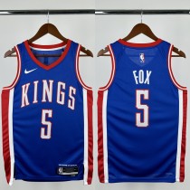 24-25 Kings FOX #5 Blue City Edition Top Quality Hot Pressing NBA Jersey 24-25 Kings FOX #5 Blue City Edition Top Quality Hot Pressing NBA Jersey