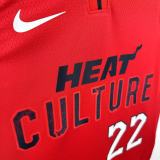 24-25 HEAT BUTLER #22 Red City Edition Top Quality Hot Pressing NBA Jersey (V领）