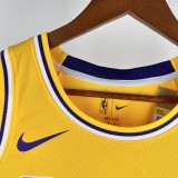 24-25 Lakers O'Neal #34 Yellow Top Quality Hot Pressing NBA Jersey(圆领)
