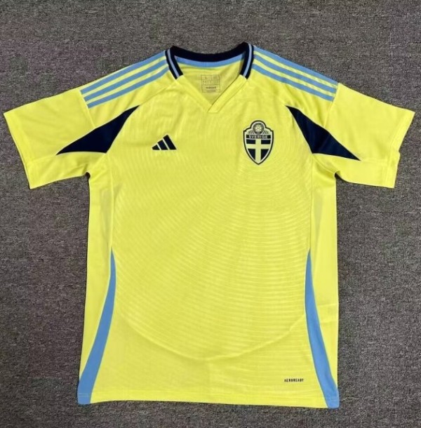 2024 Sweden Home Fans Version Soccer Jersey