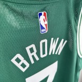 2023 CELTICS BROWN #7 Green Top Quality Hot Pressing Kids NBA Jersey