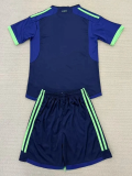 24-25 Aja× Royal blue Concept Edition Kids Soccer Jersey